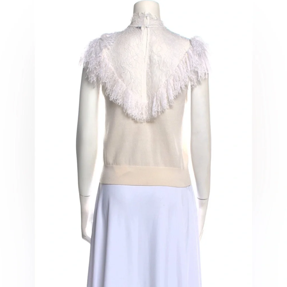 Alice + Olivia Turtleneck - Lace Trim Embellishment
Short Sleeve - Women’s XS - Picture 2 of 10